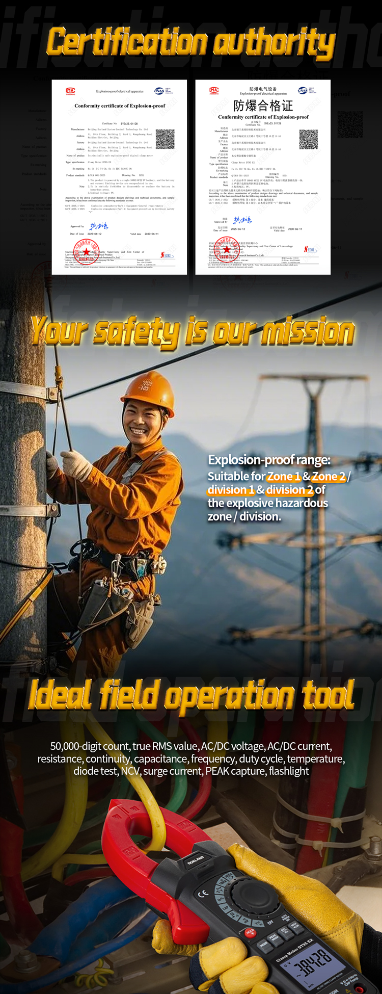 CLAMP METER DT95 EX 详情页